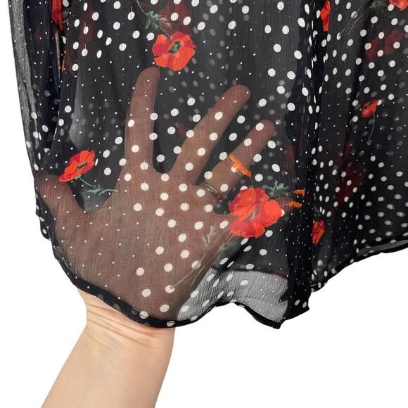 THE KOOPLES Poppy Popi Pop swiss dot Print blouse Size 2 - Picture 6 of 8